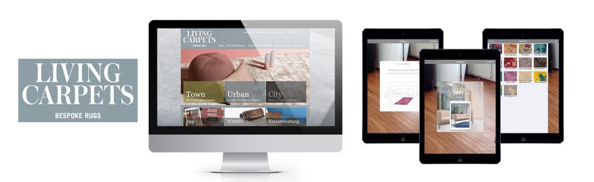 Webdesign LivingCarpets, Homepage, Website